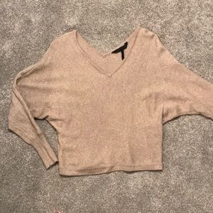 BCBG tan with gold flecks sweater